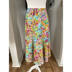 EUC Emma James by Liz Clairbone Floral REVERSIBLE Skirt